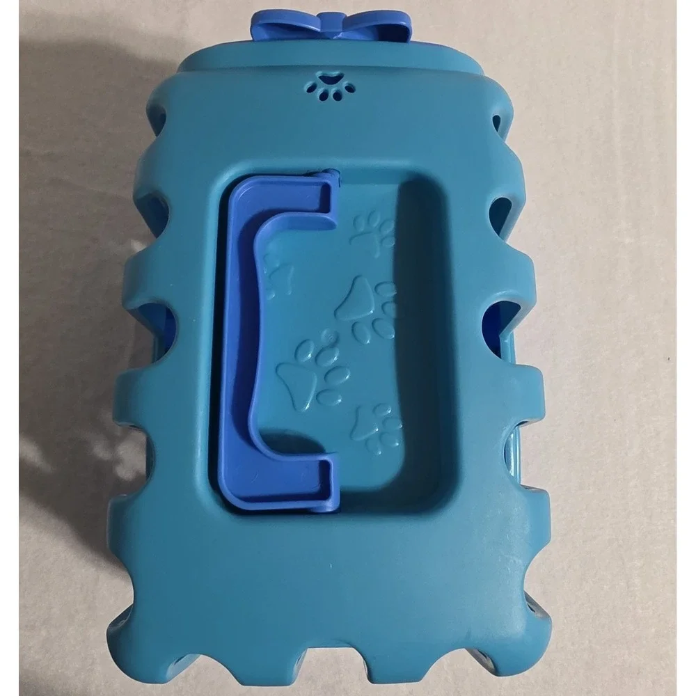 Toysmith Farm Fresh Carry-Along Critter Toy Pet Carrier Blue Case Only Paw Bow